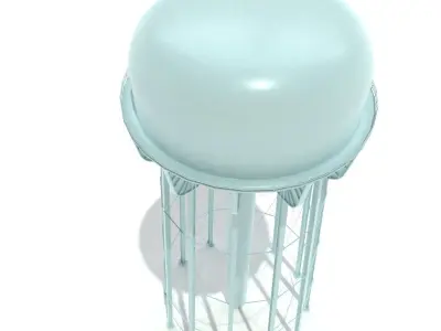 Water Tower of Thomaston 3D model
