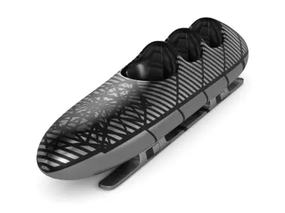 Bobsled Low-poly 3D model