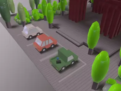 China Pavilion Cartoon Model 3D model