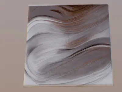 Elegant Nature Inspired Square Table 3D Mode 3D model