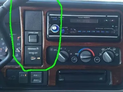 98 Silverado 3500 Factory dash trim cover for rocker switches Free 3D print model