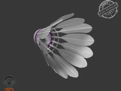Shuttlecock badminton 3D model