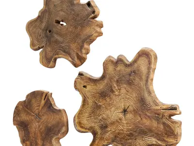 Uttermost Kalani wood wall panel 3D model