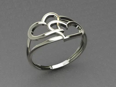 Heart Ring 11 3D print model