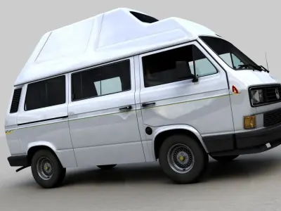 VOLKSWAGEN TRANSPORTER T25 T3 CAMPING WESTFALIA CALIFORNIA 1987 3D model