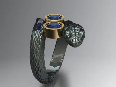 Cobra snake ring 3D print model