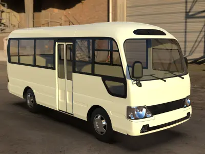 Hyundai County 3D Model Low-poly 3D model
