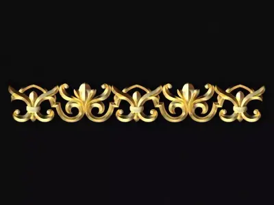 Central decor ornament for furniture 3D model 145