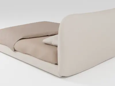 A bed that combines lightness and luxury  3D model