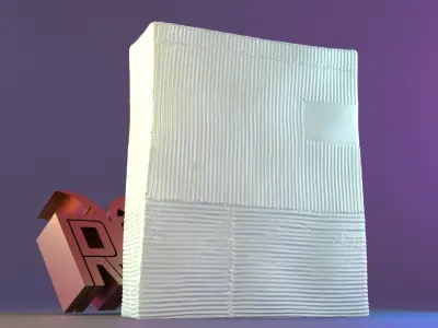 Contemporary Ceramic Cartocci Textured Vase  3D print model