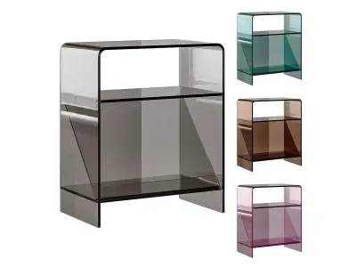 Acrylic Minimalist Transparent Side Table 3D model