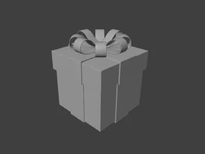 Gift Box Low-poly 3D model order