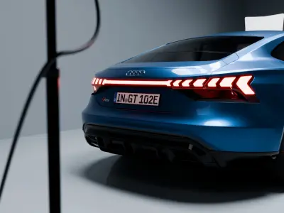 Automotive Studio Scene  -  Circular Light Setup 3D model