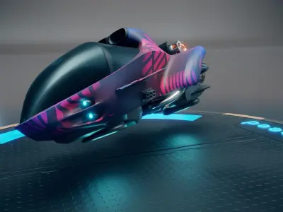 sci-fi Hoverbike 3D model