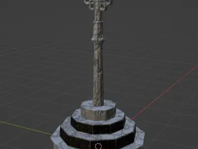 Memorial Statue Free low-poly 3D model
