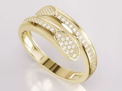 Jewelry Diamond Ring Model RG96 Free 3D print model