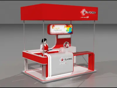 Trade Show Booth Package 3D model