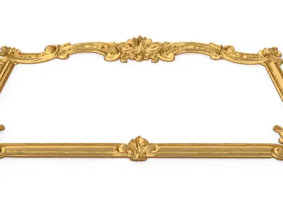 Plaster decorative frame ornament 30 3D model