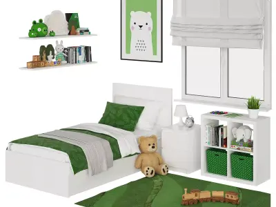Universal children room Green 3D model