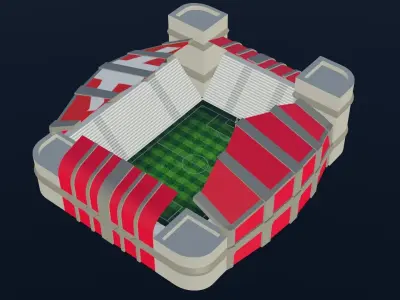 Football Stadium - Switzerland Low-poly 3D model