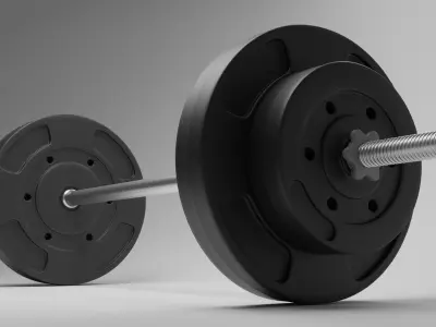 Weights Set barbell 3D model