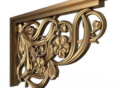 Stair Brackets 04 Low-poly 3D model