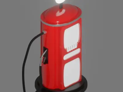Gas Pump 1950s 3D model purchase