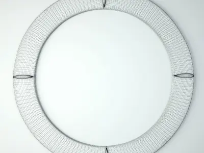 Round Brass Moorish Mirror 3D model