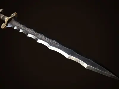 Sword 03 Low-poly 3D model