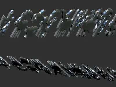 zodiak 3d model gold splatter font 3D print model