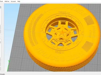 For 3D Printing - Wheel Rim 16 x 7 3D print model