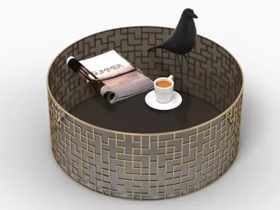 Contemporary Art Deco Sidetable 013 3D model