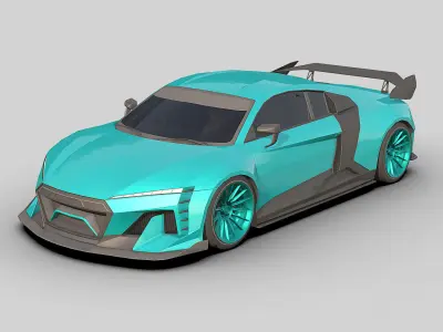 Sport Car 2025 Low-poly 3D model