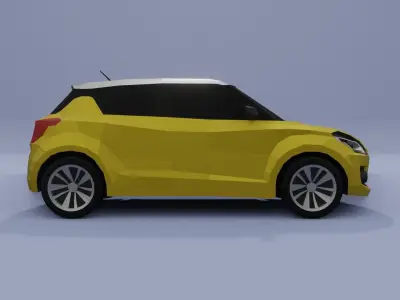 Suzuki Swift low poly 3D model Low-poly 3D model