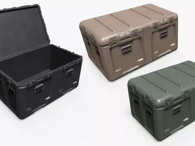 Ammo Boxes Free low-poly 3D model