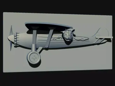 Dog Flying A plane 3D model