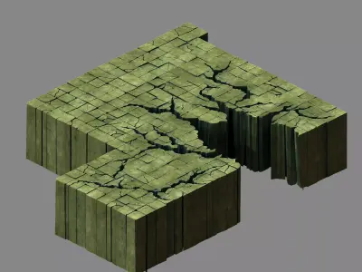 Stone Funeral Place - Floor Tiles 02 3D model