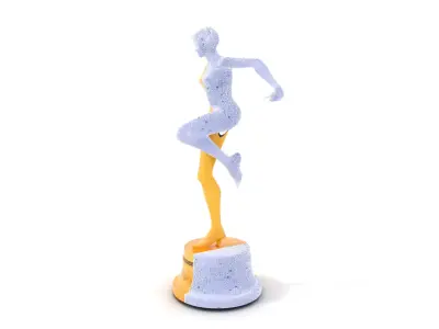 Golden Dancing Statue Model Pack Low-poly 3D model