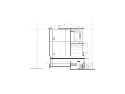 Modern Luxury Residential villa 02 Revit 3D model 3D print model