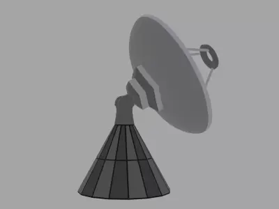 Satellite Low-poly 3D model