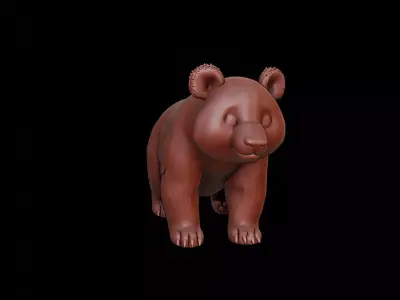 Panda Animal Sculpture 3D print model buy