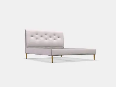 IDANAS Quilted bed frame Low-poly 3D model