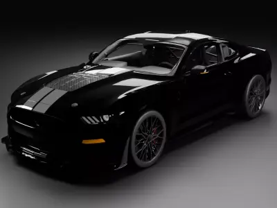 Ford Mustang  Low-poly 3D model