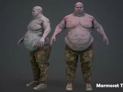 Mutant 01F   Low-poly 3D model