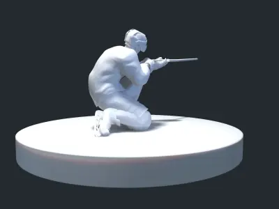 HOCKEY PLAYER POSE 6 MODEL NO TEXTURE 3D print model