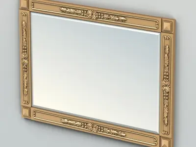 Rectangle mirror frame 012 3D model