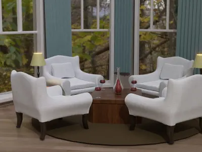 Living Room 3D model 39