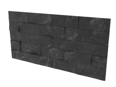 Rock wall 01 3D model