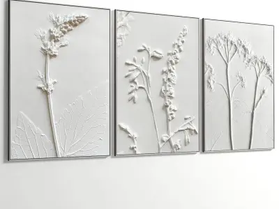 Abstract Painting Set of 3 pieces - No 18 Low-poly 3D model