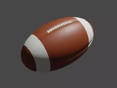 American Footbal Ball Low-poly 3D model